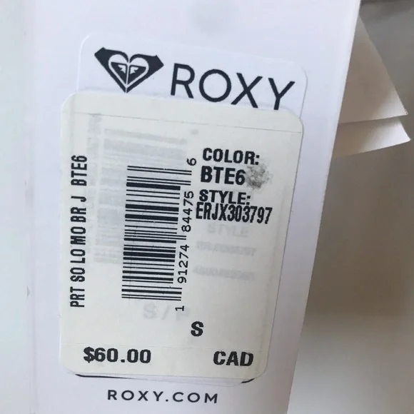 NWT Roxy Striped Bikini Top - Picture 5 of 5